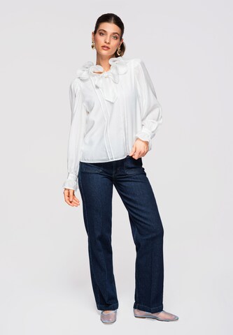 Ombre Blouse in White
