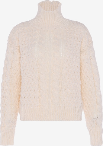 Pull-over faina en blanc : devant