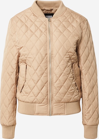 Urban Classics Tussenjas 'Diamond Quilt' in Beige: voorkant