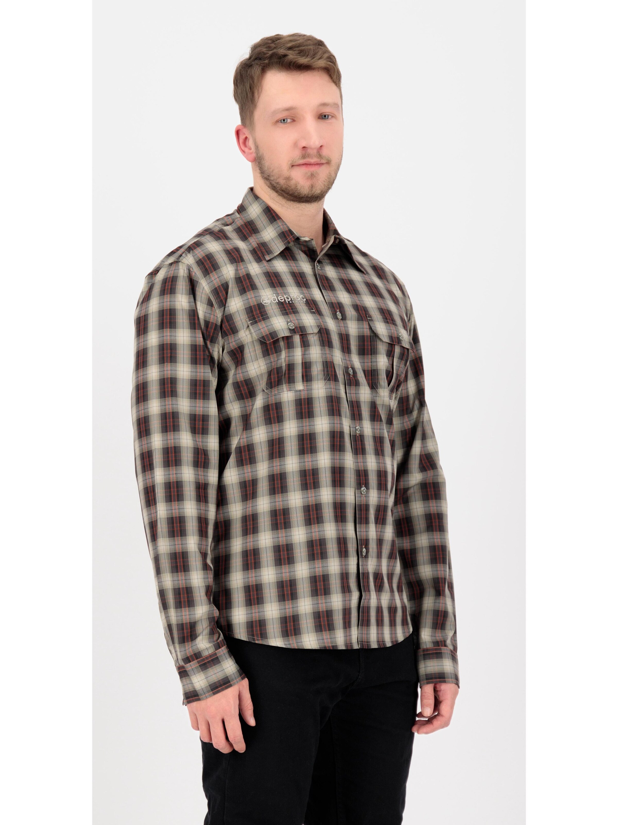 deproc Regular Fit Hemd 'DENVER II Men' in Grau