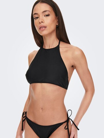 Col haut Bikini ONLY en noir