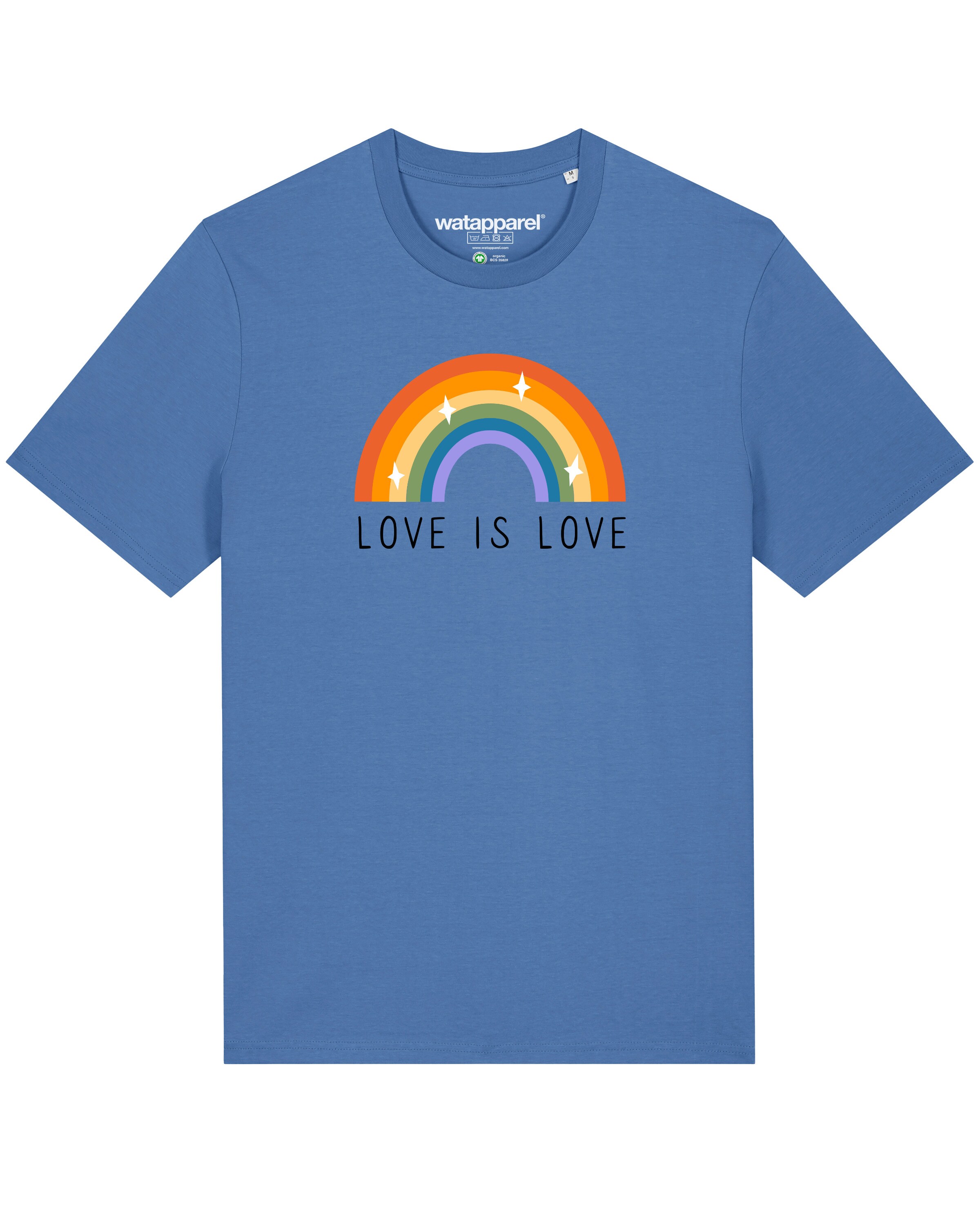 Maglietta 'Love is Love' di Watapparel in blu: frontale