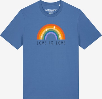 Maglietta 'Love is Love' di Watapparel in blu: frontale