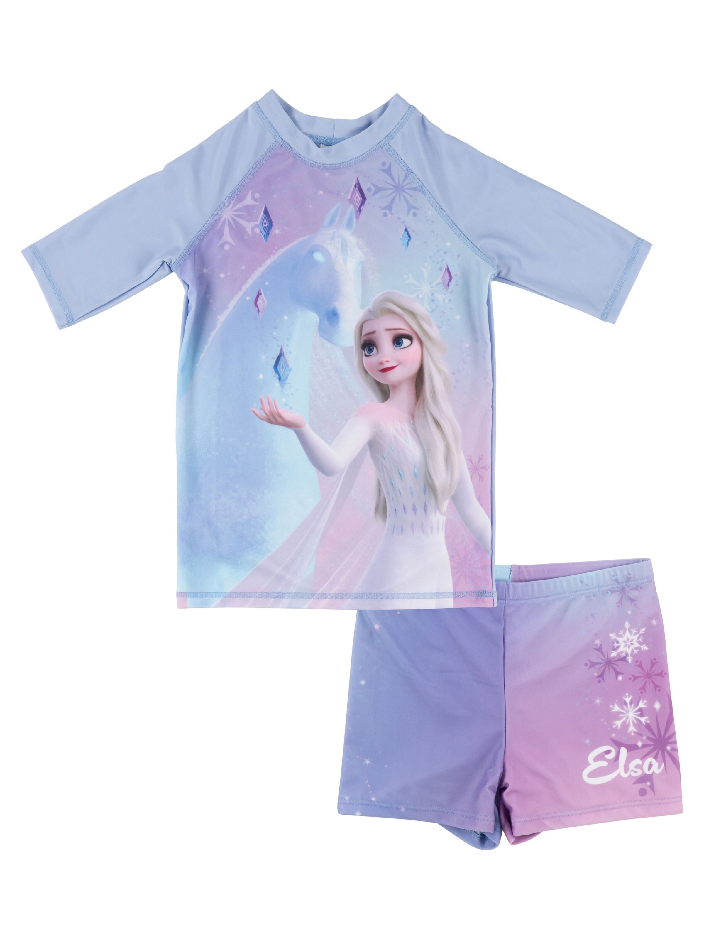 Disney Die Eiskönigin Athletic Swimwear 'Elsa Frozen UV-Schutz 30' in Blue: front