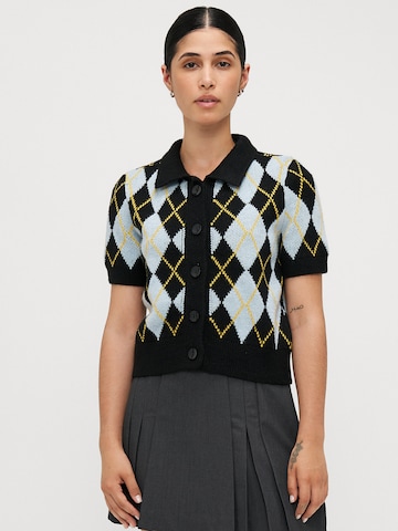 Vero Moda Petite Вязаная кофта 'VMSALLY' в Черный: спереди