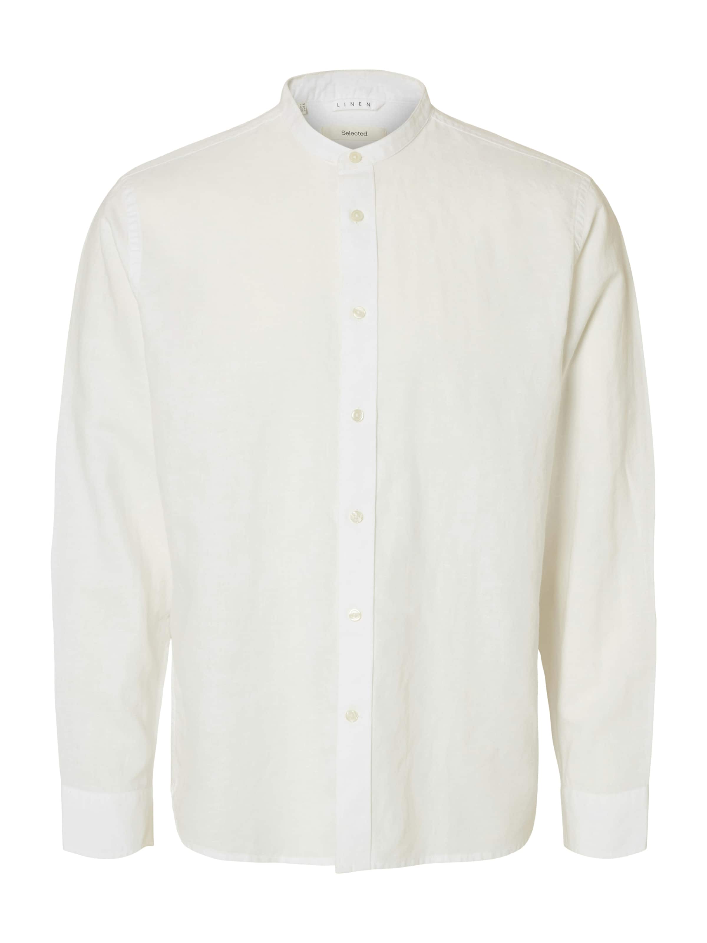 SELECTED Regular Fit Hemd 'SLHClay' in Weiß: Vorderseite