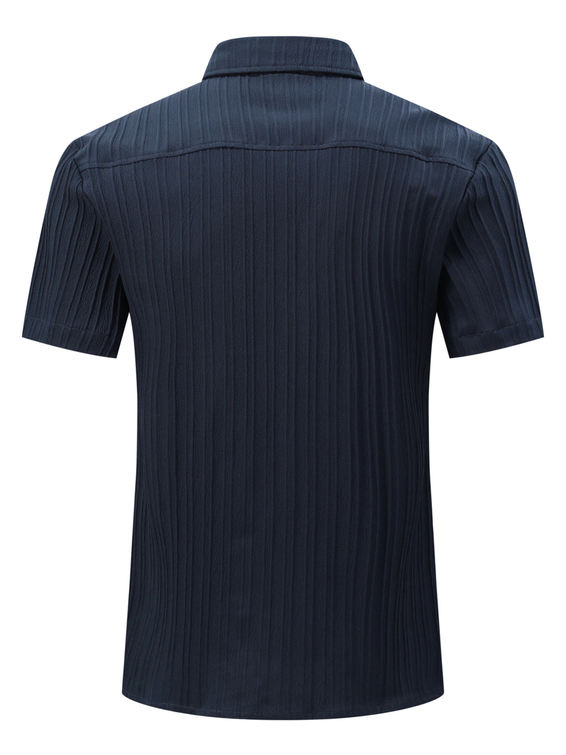 ALLTHEMEN Comfort fit Button Up Shirt in Blue