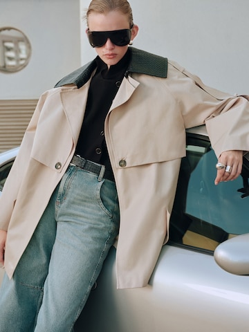 Koton Between-Seasons Coat in Grey: front