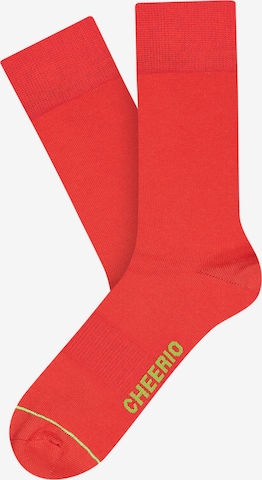 CHEERIO* Къси чорапи 'BEST FRIEND' в червено: отпред