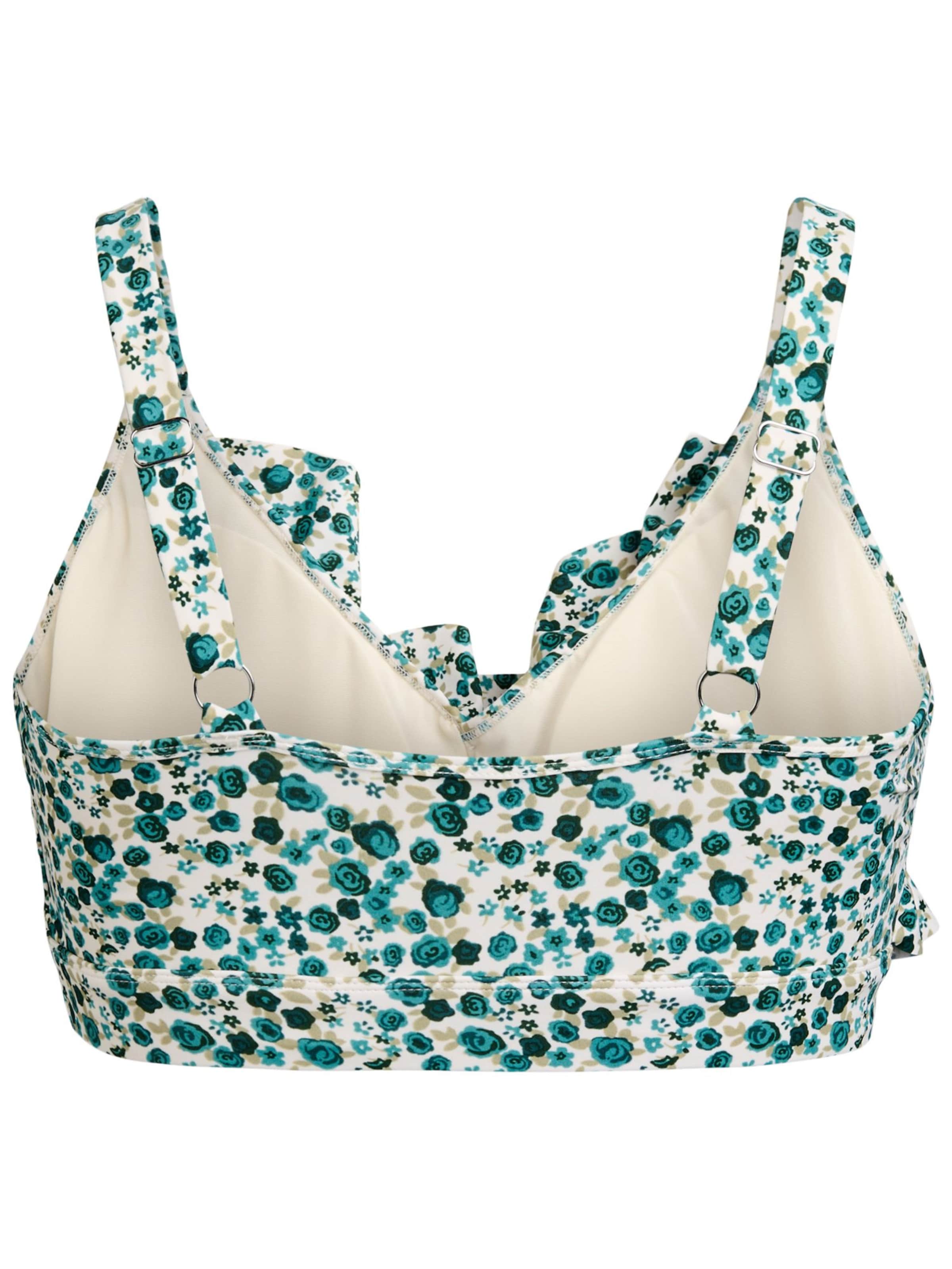 Swim by Zizzi Push-up Τοπ μπικίνι 'Katrin' σε μπλε