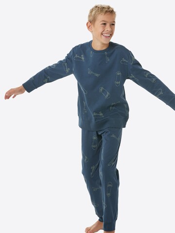 Pyjama ' Nightwear ' SCHIESSER en bleu : devant