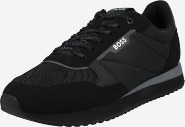 BOSS Platform trainers 'Kai' in Black: front