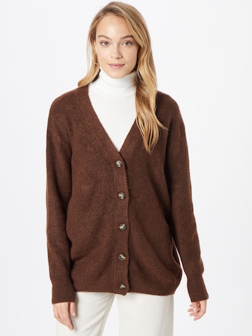 Cotton On Knit Cardigan in Brown: front