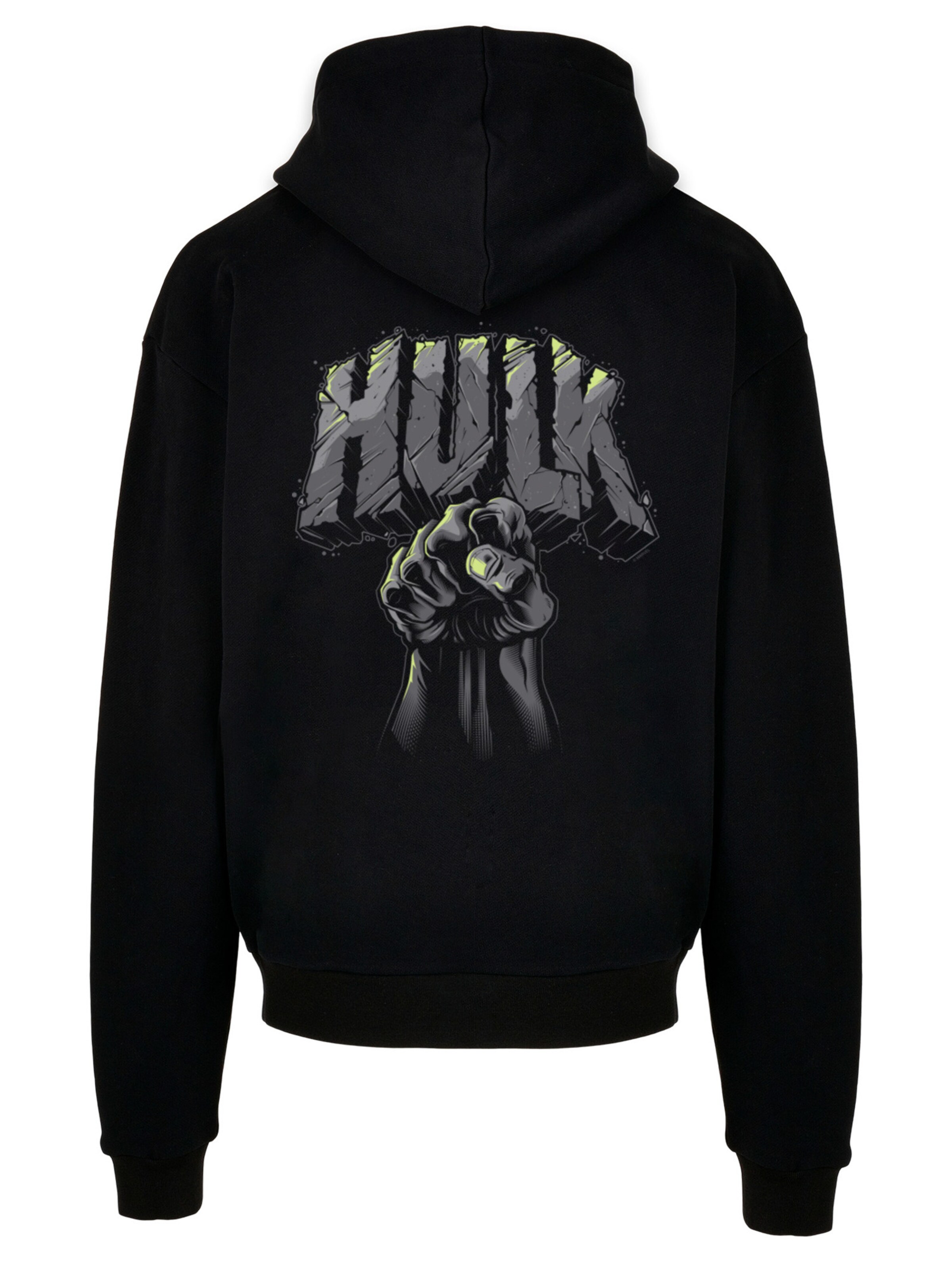F4NT4STIC Sweatshirt 'Marvel Hulk Punch' in Black: front