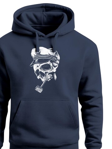 Neverless Sweatshirt 'Skull Captain' in Blue