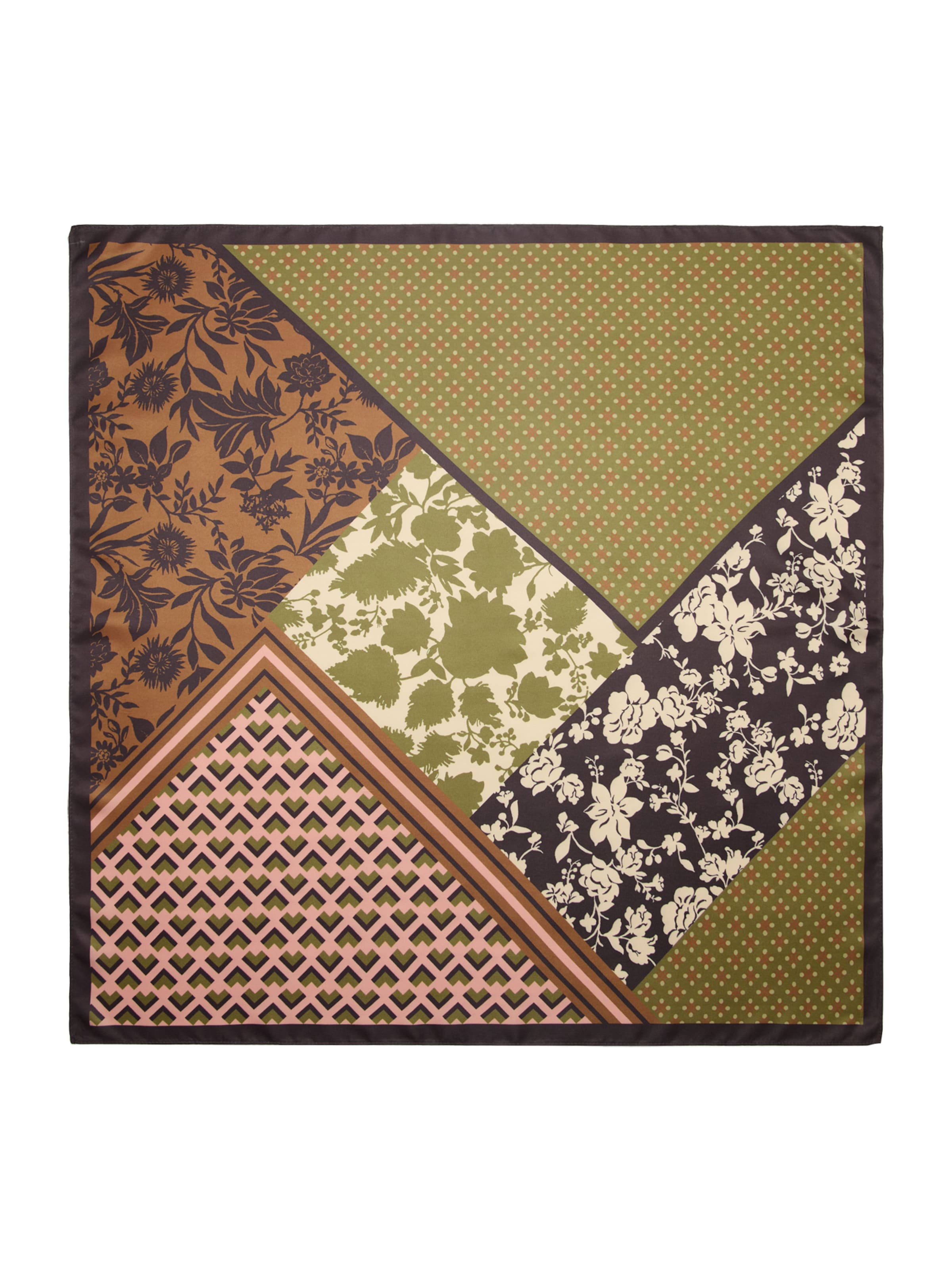 MANGO Šal 'FABIANA' | zelena barva: sprednja stran