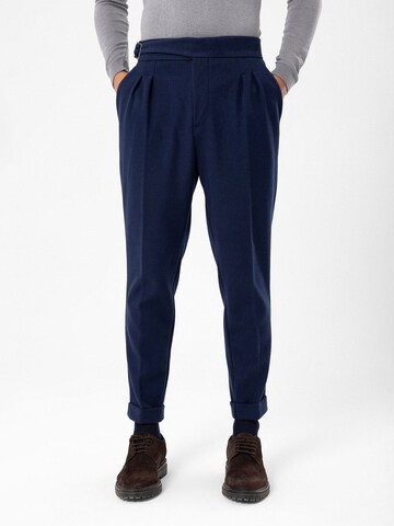 Antioch Regular Bundfaltenhose in Blau: predná strana