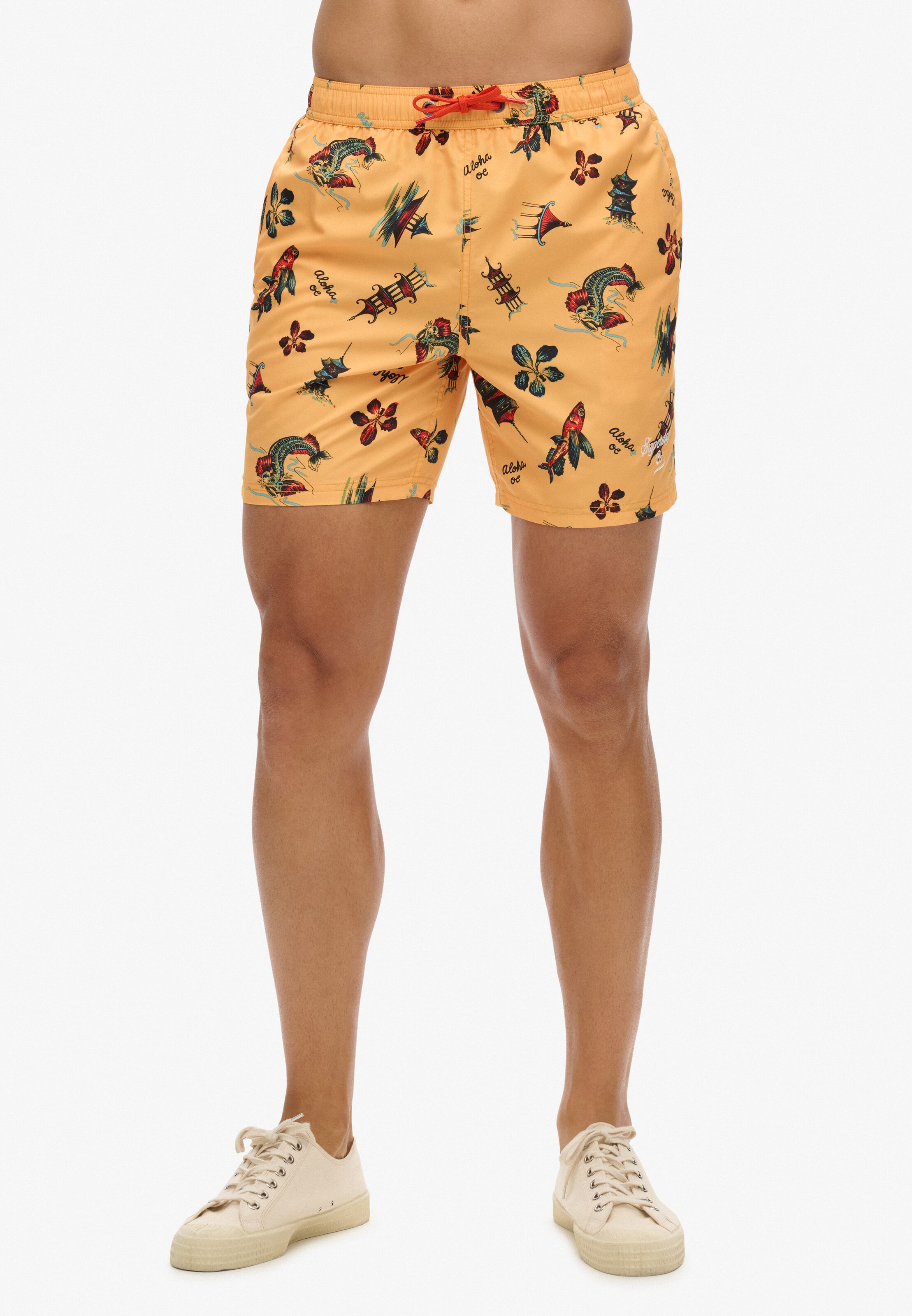 Shorts de bain '17"' Superdry en jaune : devant