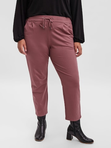 Vero Moda Curve Bukser med lægfolder 'Eva' i pink: forside