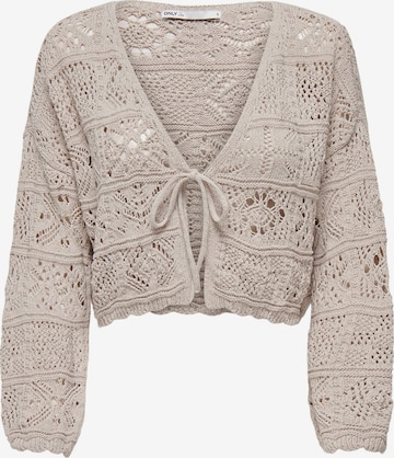 ONLY Knit Cardigan 'Beach' in Beige: front