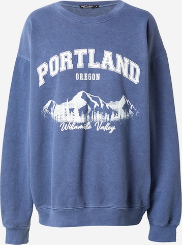 Nasty Gal Sweatshirt 'Portland' in Blue: front