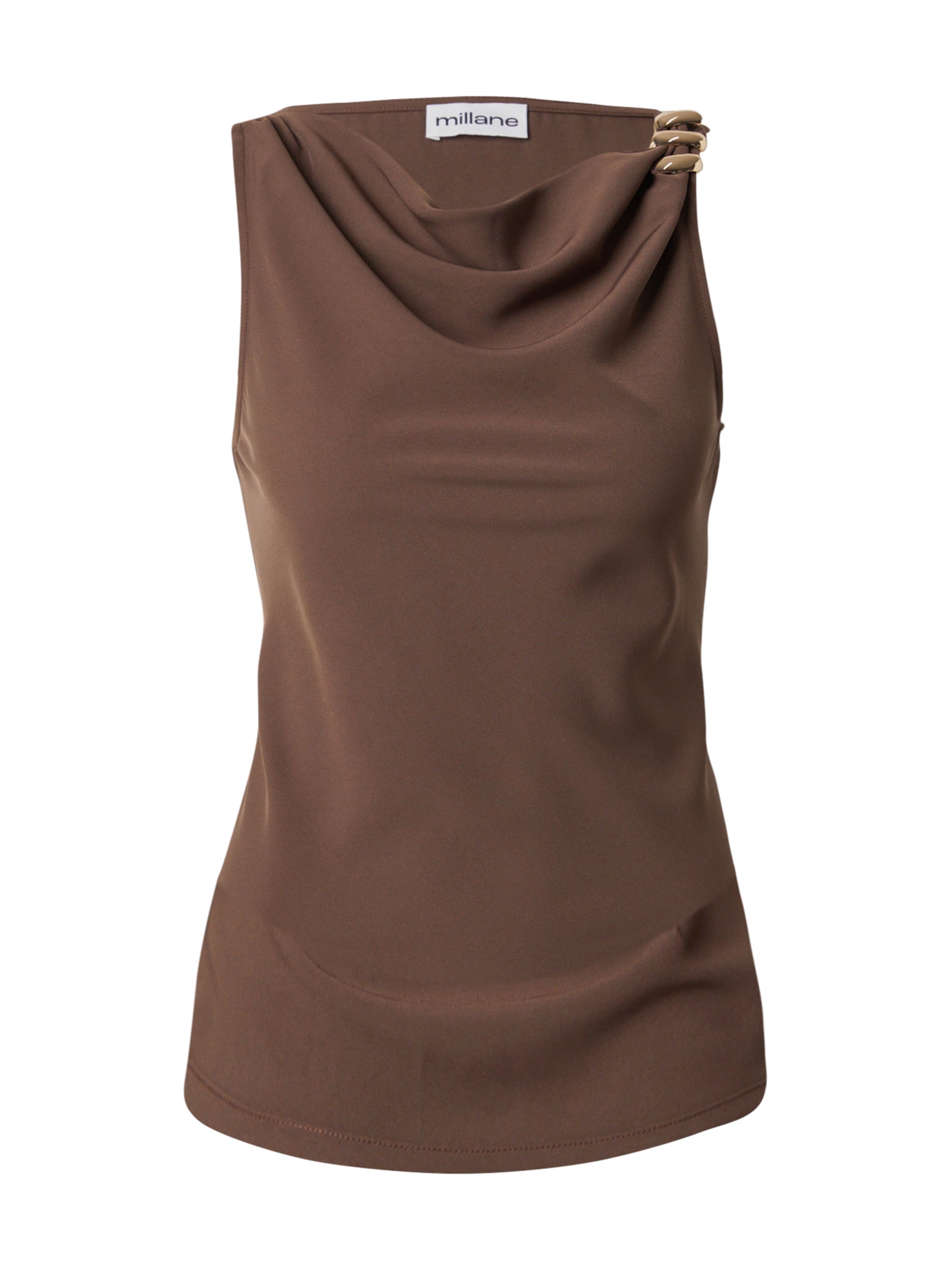 millane Top – hnědá: přední strana