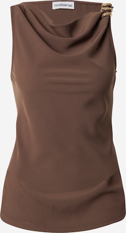 millane Top in Bruin: voorkant