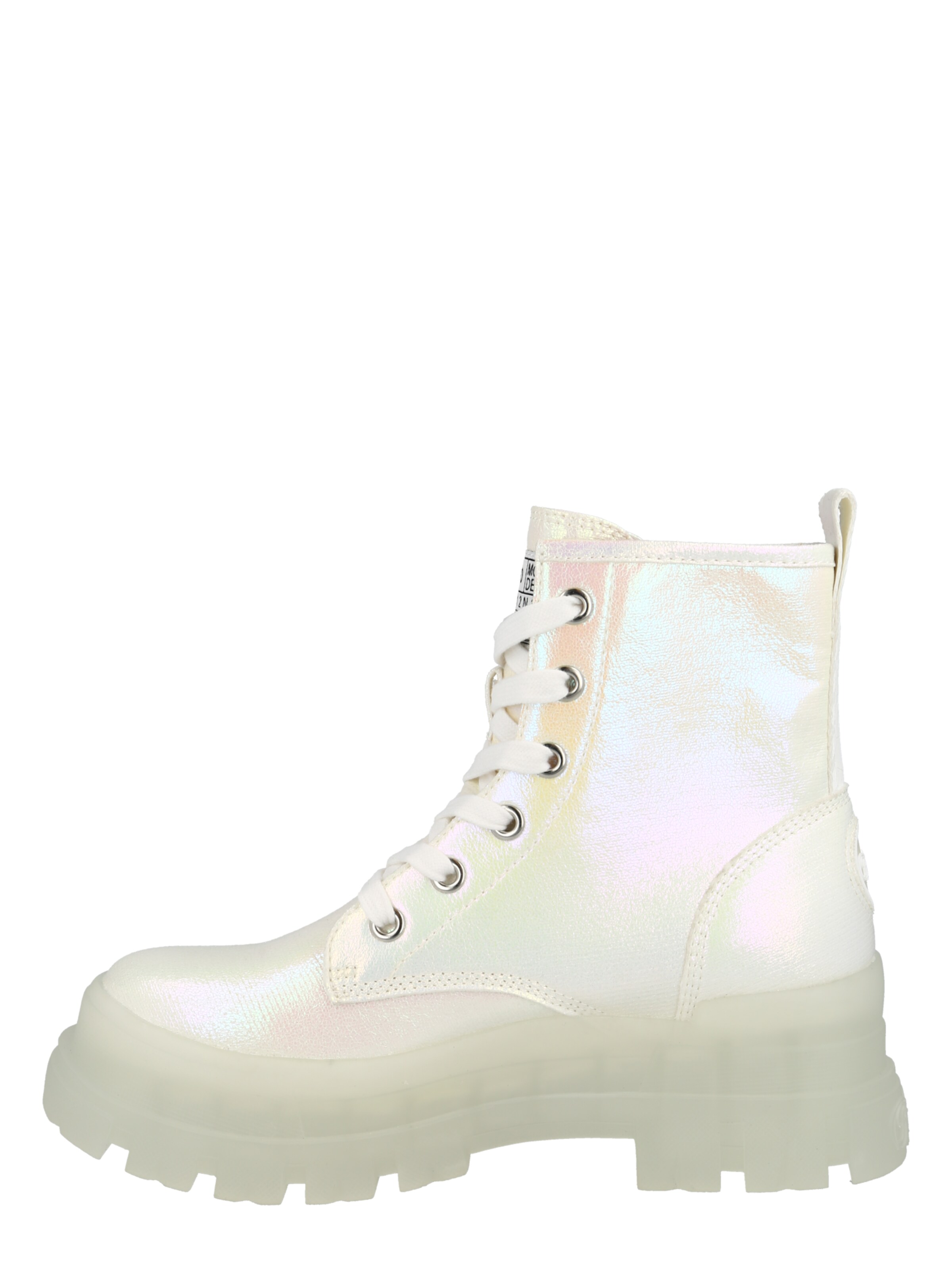 BUFFALO Lace-up bootie 'ASPHA LOAFER' in White