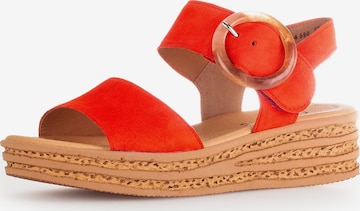 GABOR Strap Sandals in Orange: front