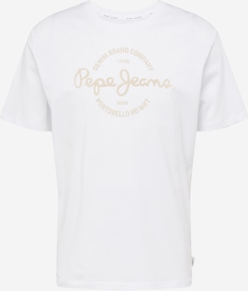 Tricou 'CRAIGTON' de la Pepe Jeans pe alb: față