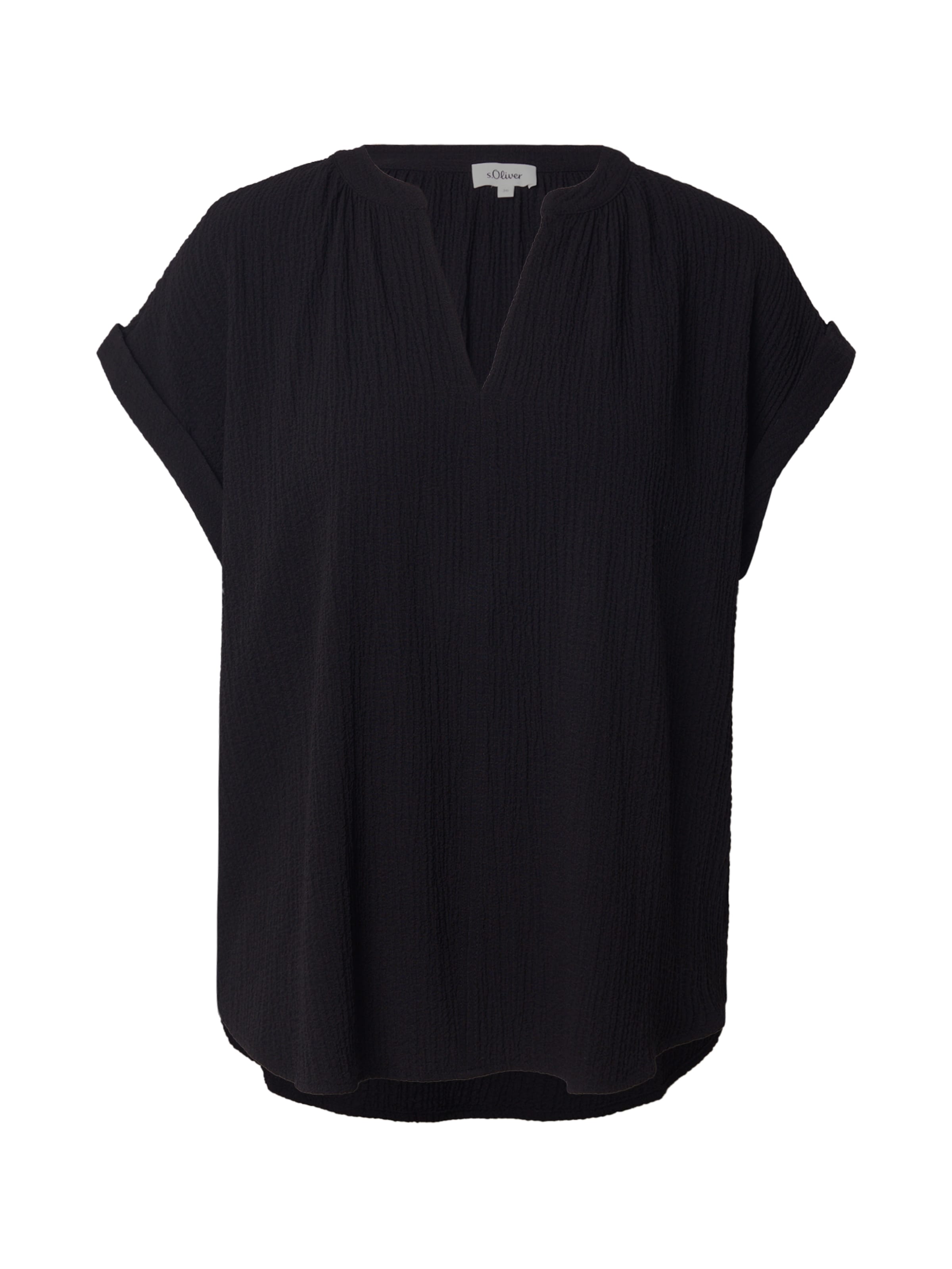 s.Oliver Blouse in Zwart: voorkant