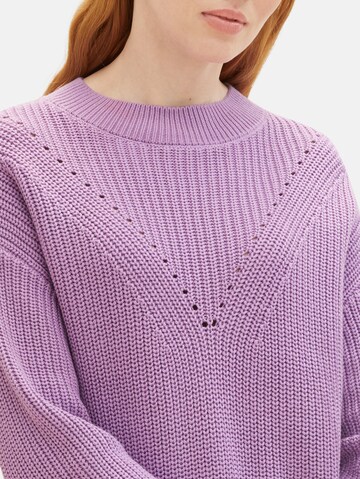 TOM TAILOR DENIM Sweter w kolorze fioletowy