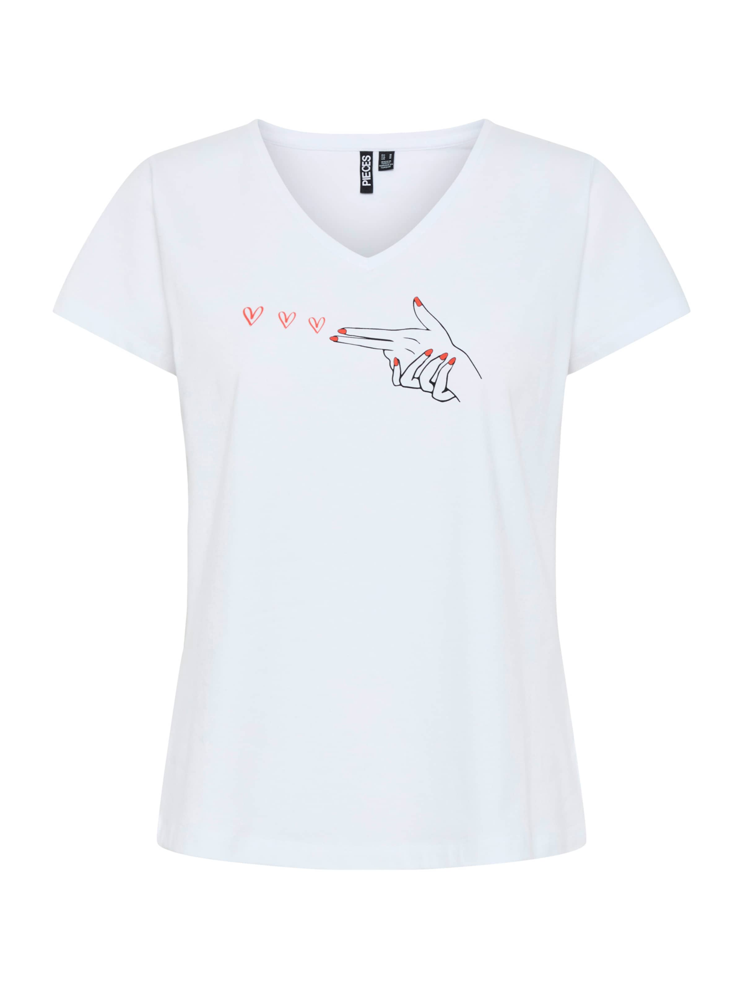 T-shirt 'PCSERIMA' PIECES en blanc : devant