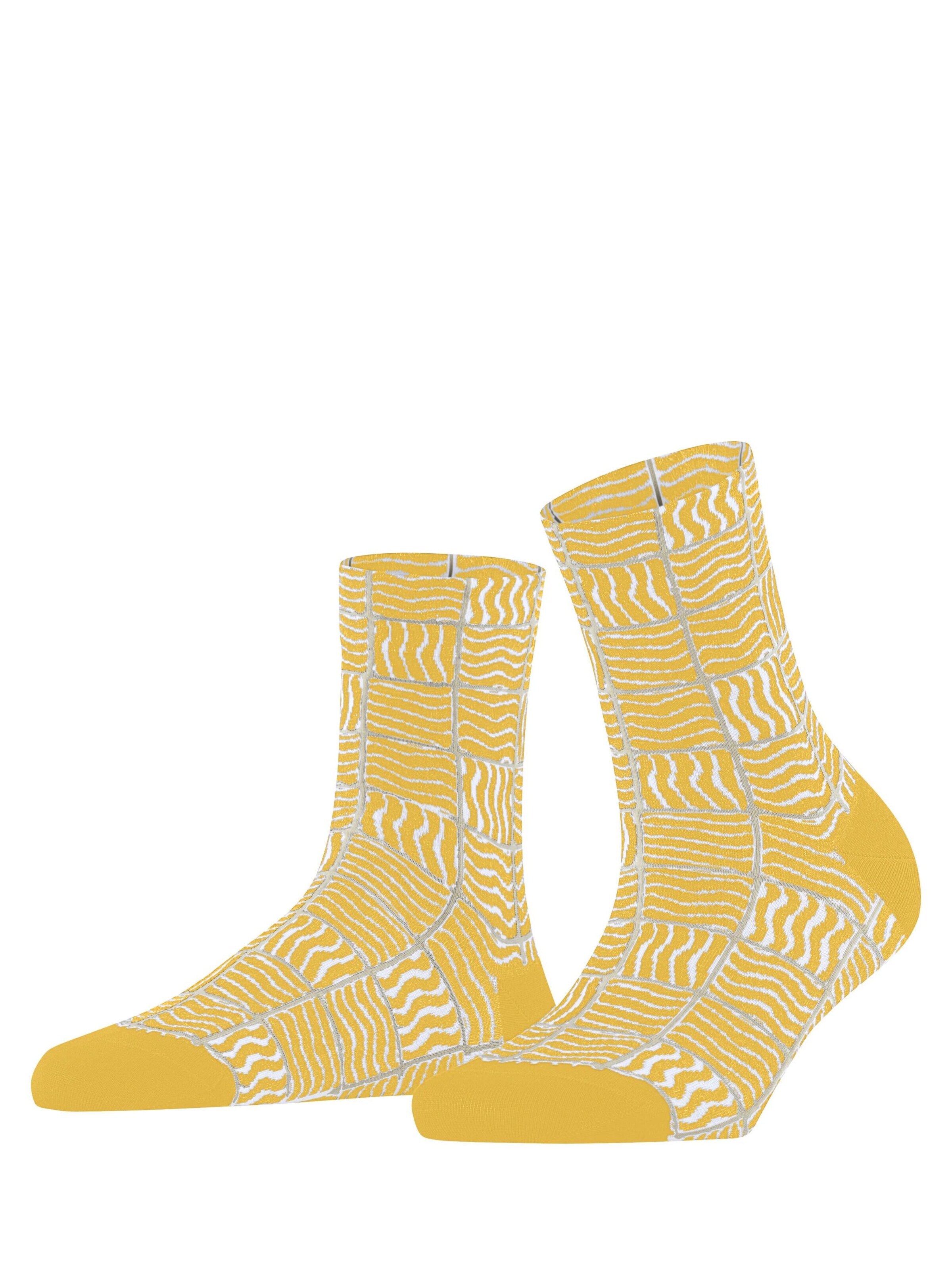 FALKE Socken 'Coast Tile'‌‌‌‌‌‌‌‌‌ in Gelb: Vorderseite