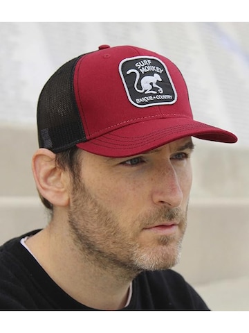 Surf Monkey Cap in Red: front