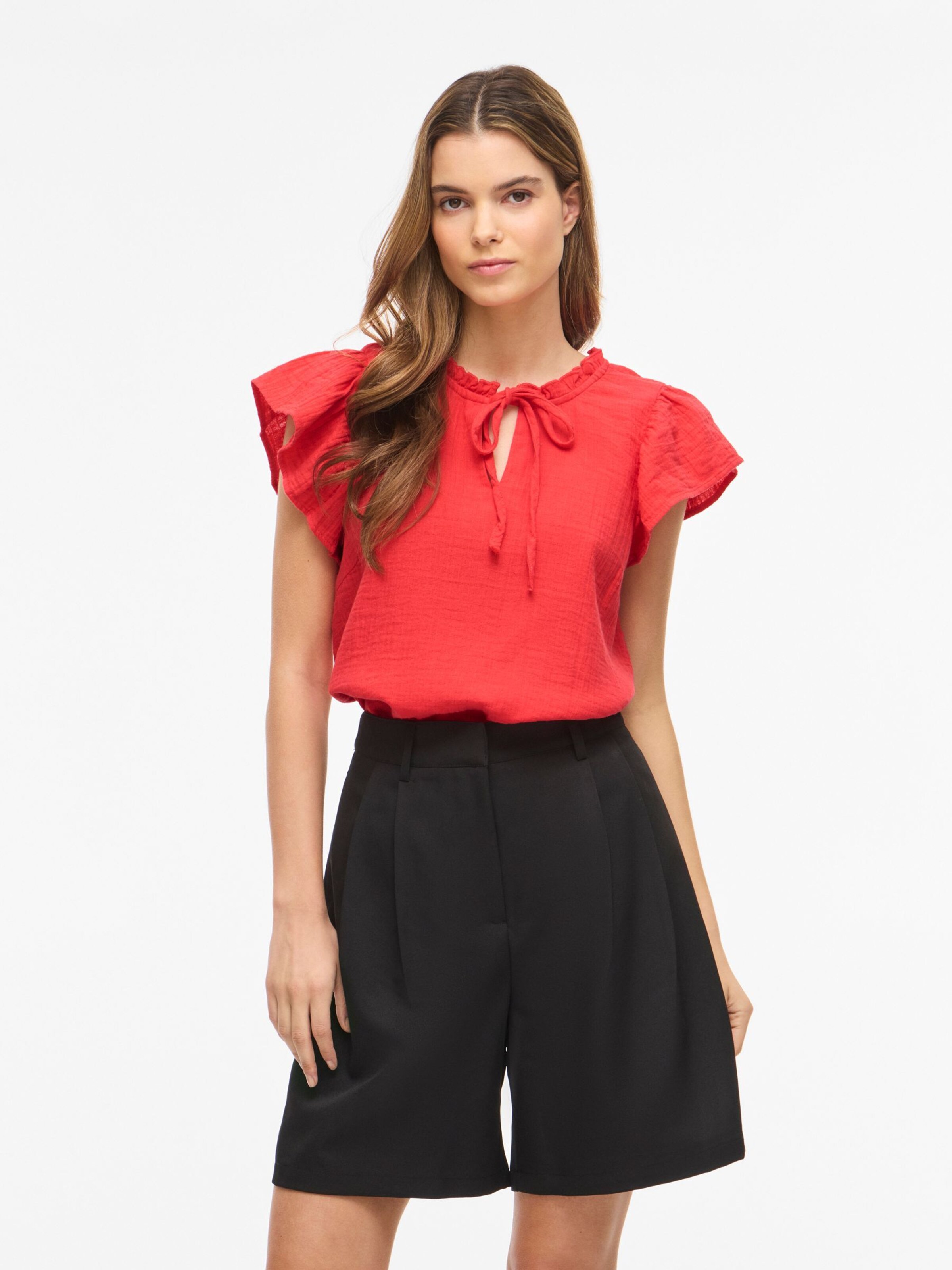 VILA Bluse 'VILANIA' i rød: forside