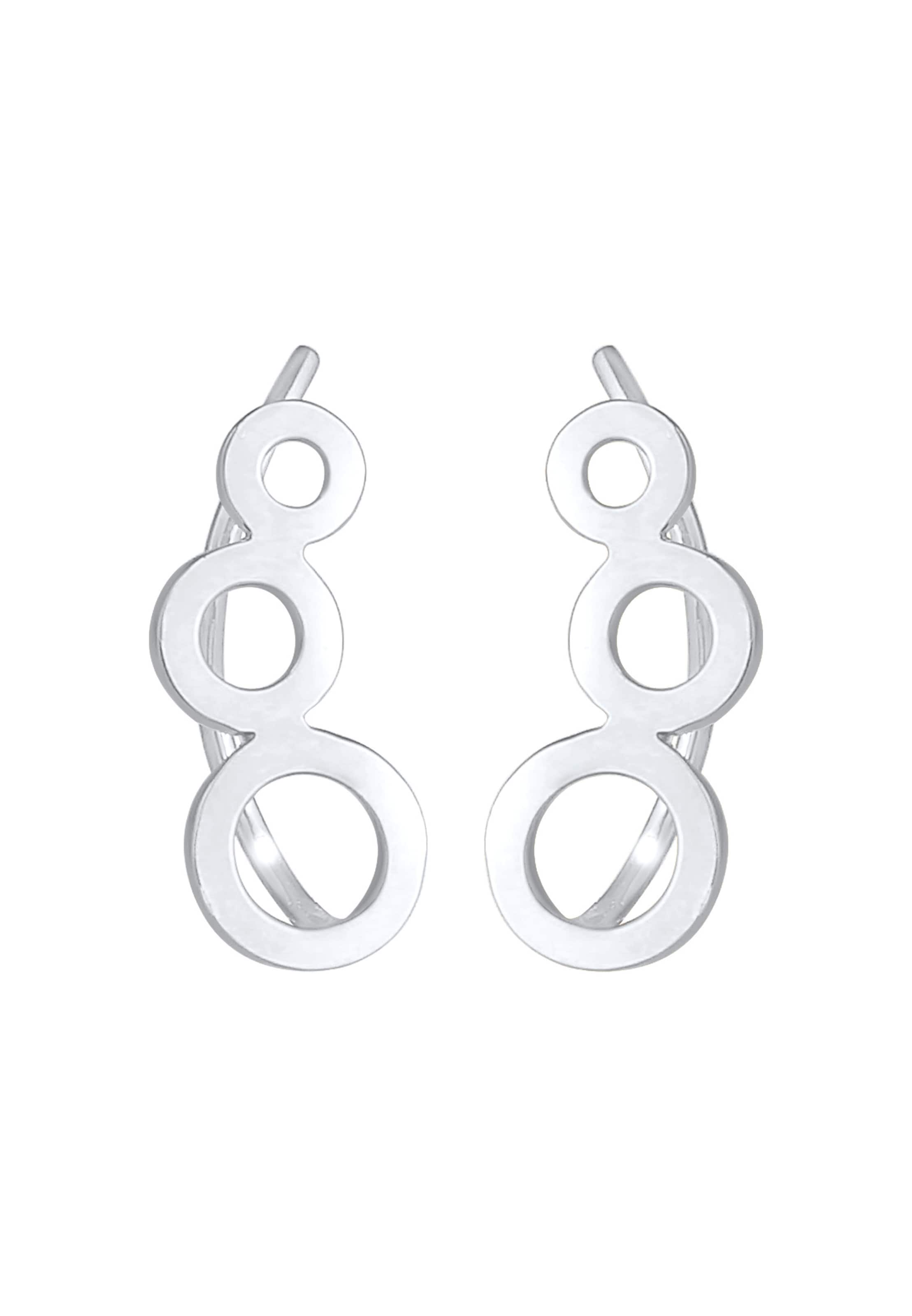 sudrabs ELLI Auskari 'Climber': no priekšpuses