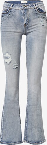 KOROSHI Flared Jeans in Blauw: voorkant