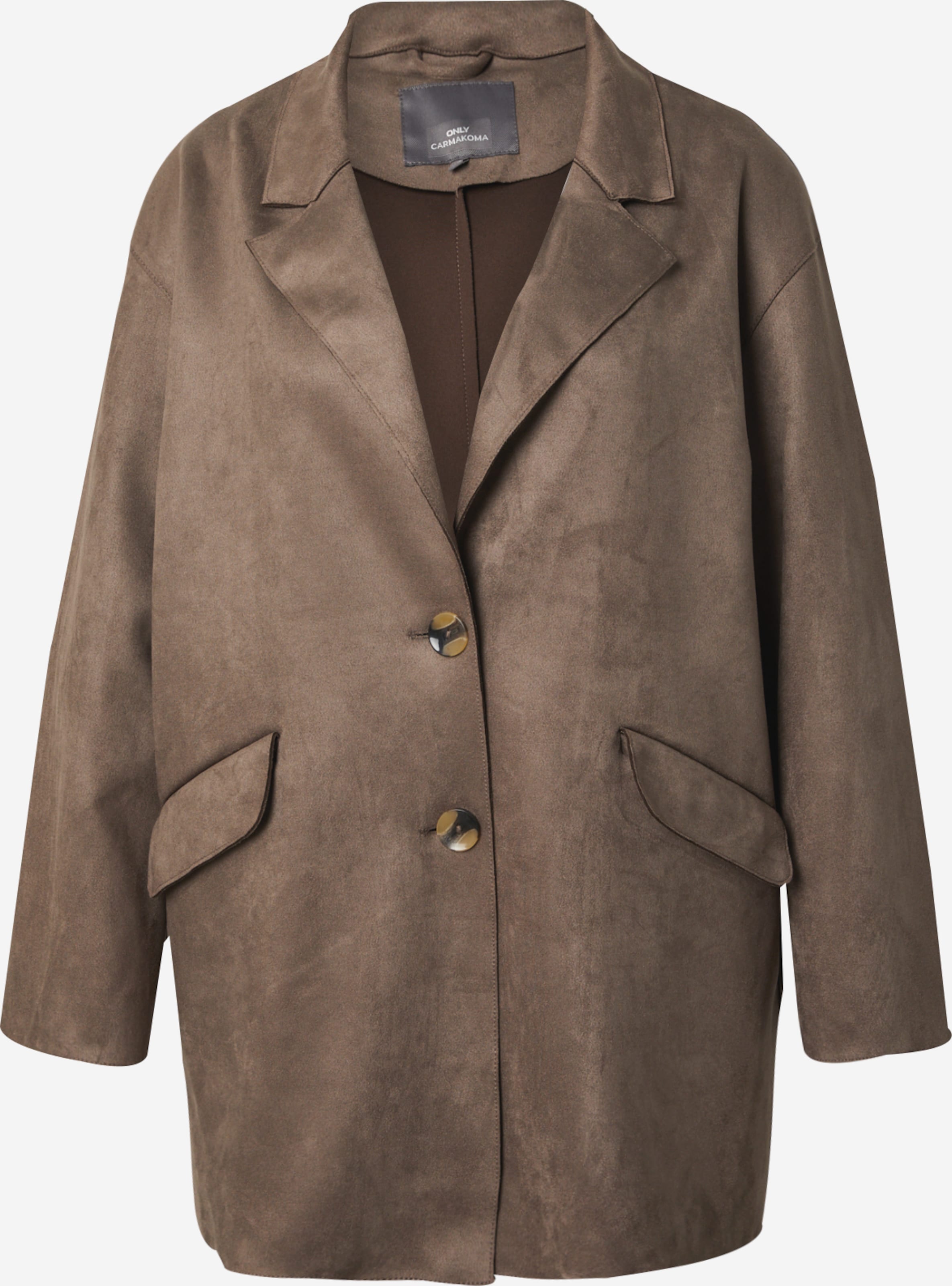 ONLY Carmakoma Between-Season Jacket 'CARJOLINE' in Chocolate
