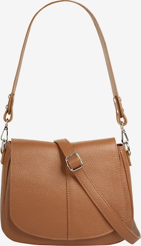 Cluty Crossbody Bag in Brown: front