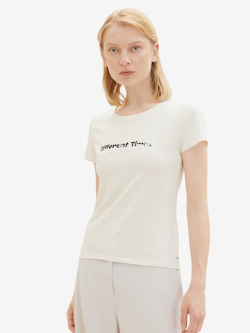 T-shirt TOM TAILOR DENIM en blanc