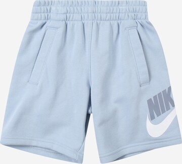Nike Sportswear Широка кройка Панталон 'Club Fleece' в синьо: отпред