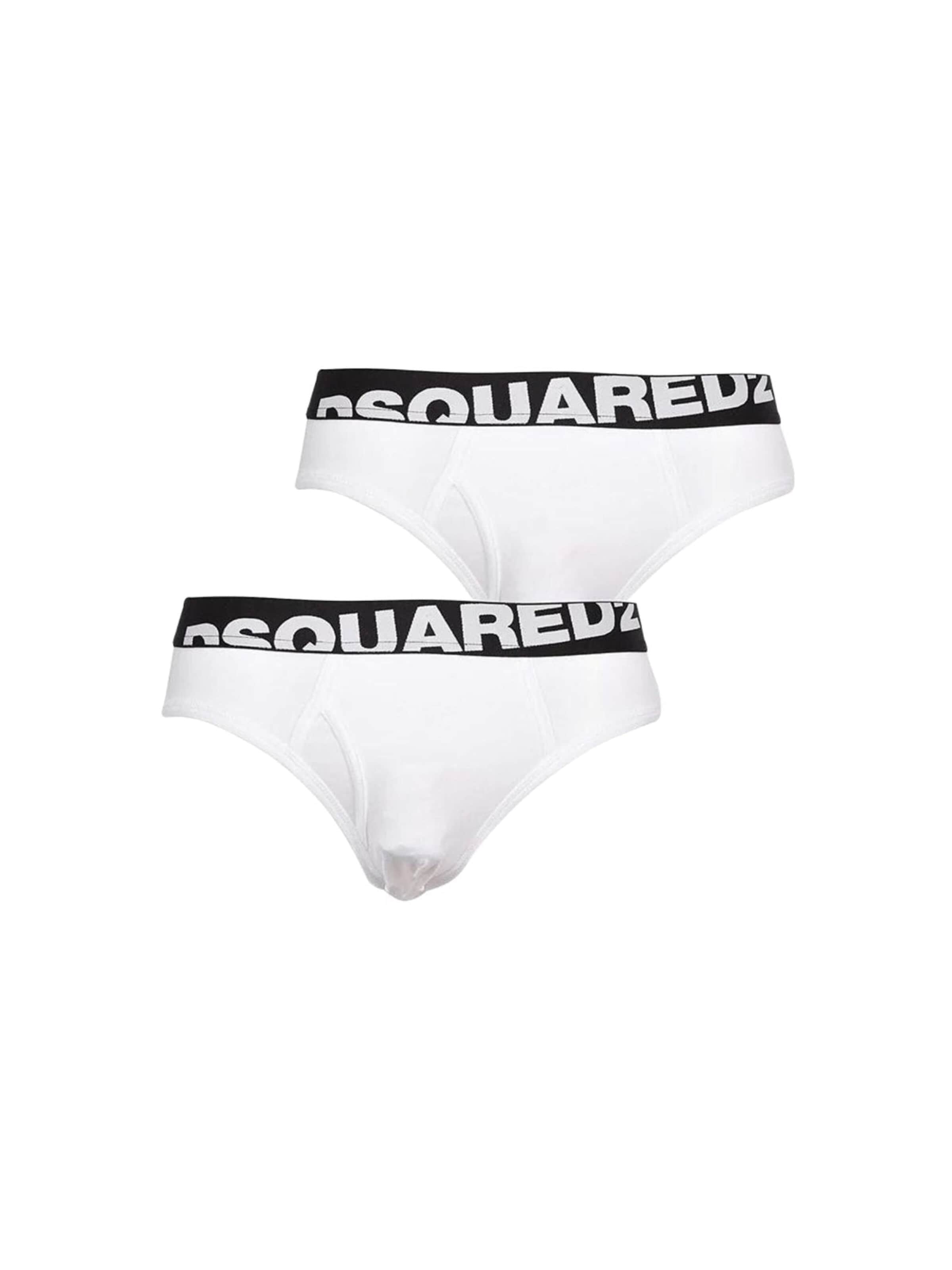 DSQUARED2 Panty 'Pack of two logo briefs' in White: front