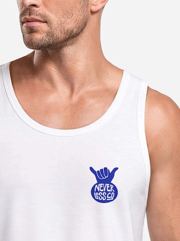 Neverless Shirt 'Vacation mode on' in White