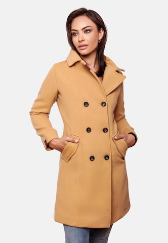 MARIKOO Between-seasons coat 'Nanakoo' in Brown: front