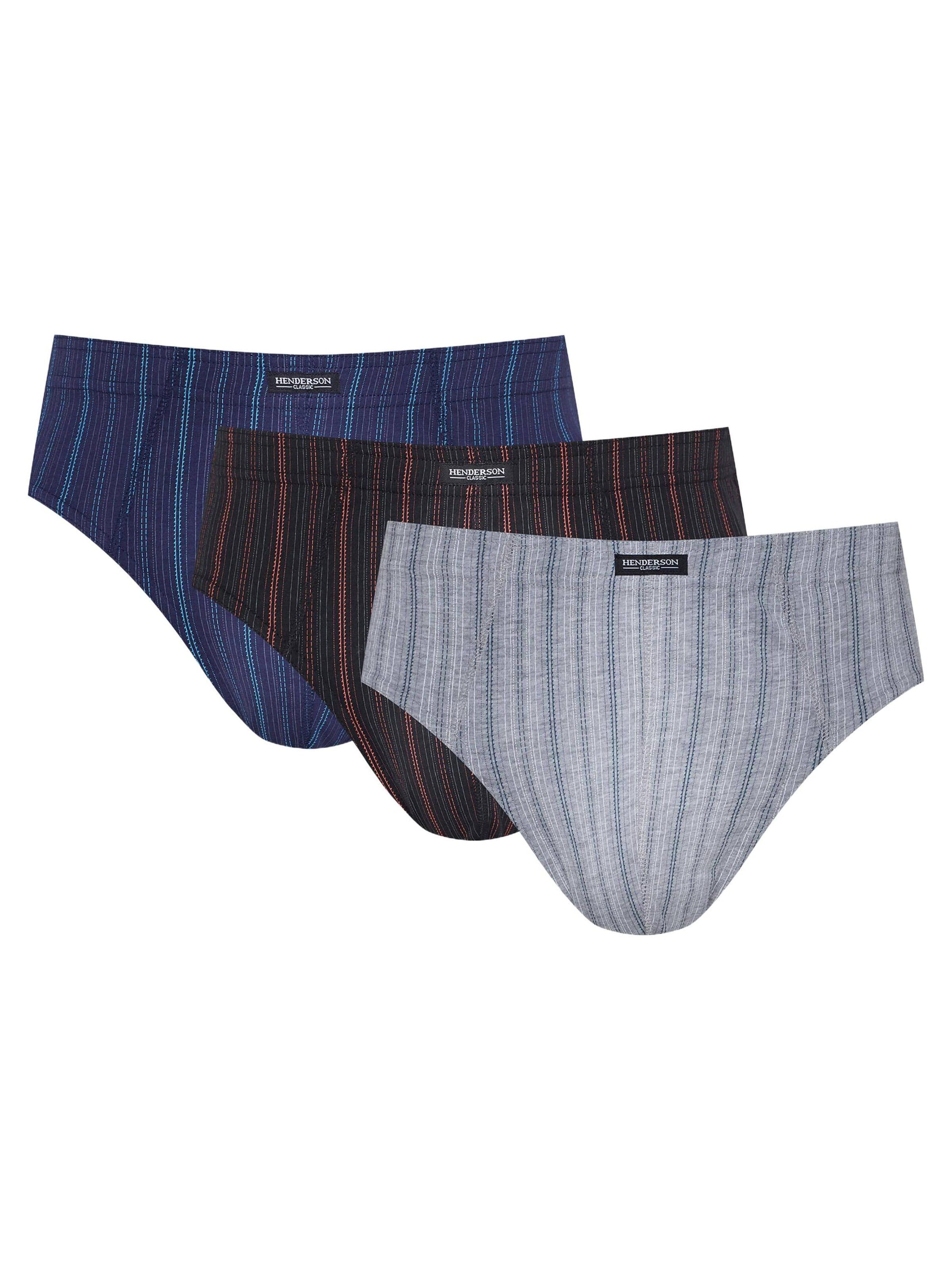 Henderson Slip 'Klassische Slips 3er-Pack aus Baumwolle bequem atmungsaktiv Classic XXL' in Gemengde kleuren: voorkant