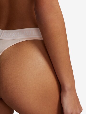 Polo Ralph Lauren Slip ' Mid Rise Thong ' in Roze