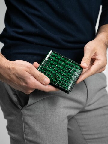 Porte-monnaies 'Croc Prestige' GT Collection en vert : devant