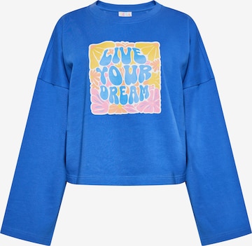 Sweat-shirt IZIA en bleu : devant