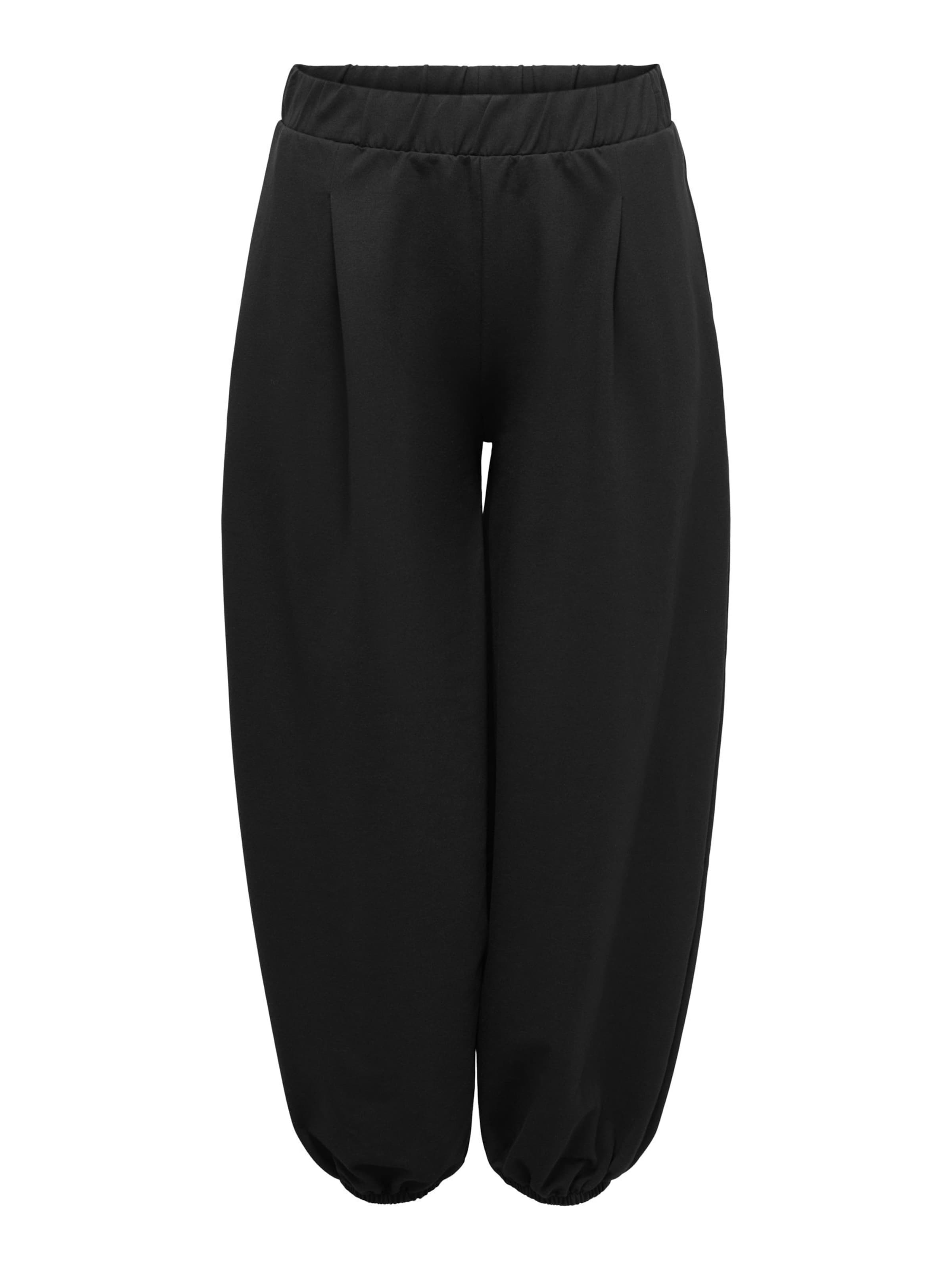 ONLY Carmakoma Regular Trousers in Black: front